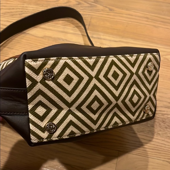 Spartina 449 Wallaby Bag Genuine Leather Geometric Shoulder Bag Purse New w Tag - Picture 6 of 16